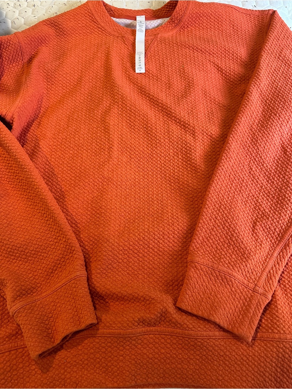 lululemon athletica Quilted Crewneck Sweater in Orange